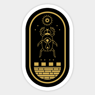 Sunlit Scarab Sticker